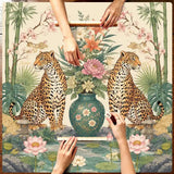 Garden Society mahjong mat — product design and size reference