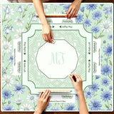 The Cobalt Edit mahjong mat — product design and size reference