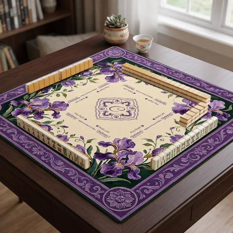 Violet Hour II mahjong mat — product design and size reference