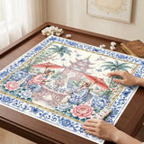 Porcelain Social mahjong mat — product design and size reference