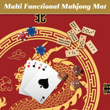 Red Letter mahjong mat — product design and size reference
