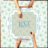 Midnight Garden mahjong mat — product design and size reference