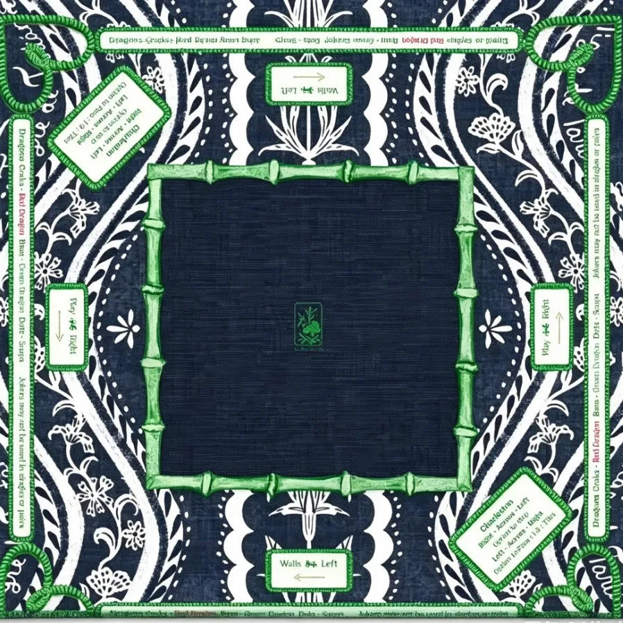 The Social Edit mahjong mat — product design and size reference