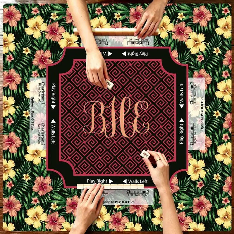 Violet Hour mahjong mat — product design and size reference