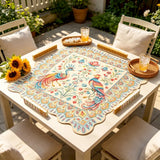 Phoenix Garden mahjong mat — product design and size reference