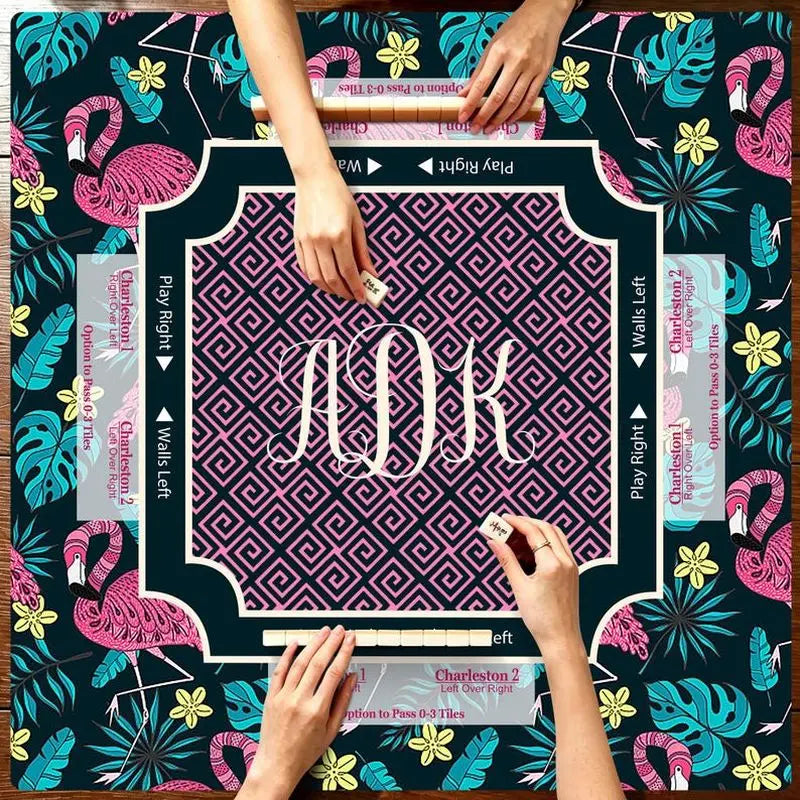 Violet Hour mahjong mat — product design and size reference