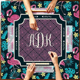 Violet Hour II mahjong mat — product design and size reference