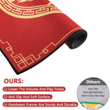 Red Letter mahjong mat — product design and size reference