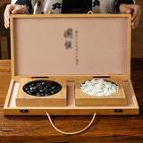 Double Take — wooden go & gomoku set