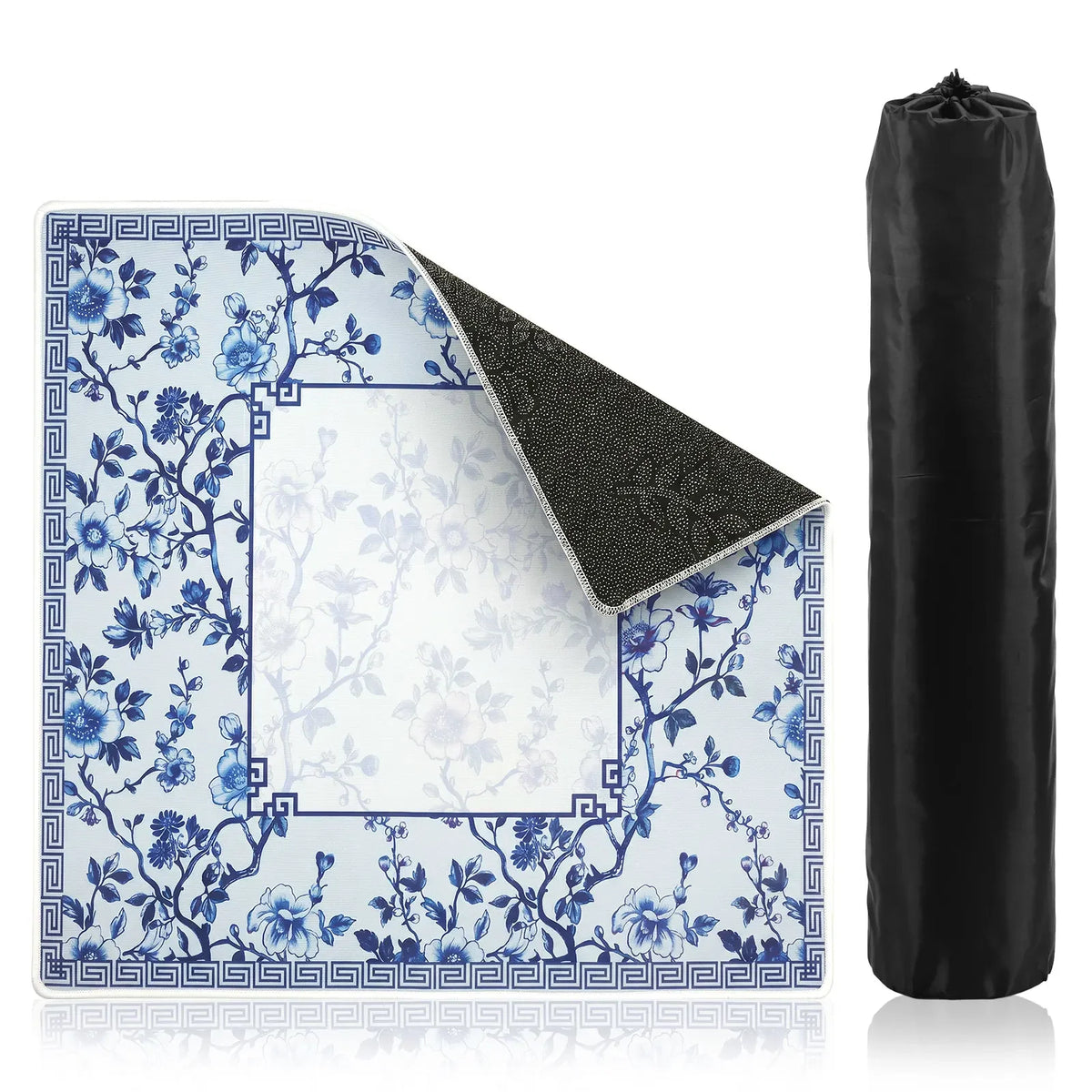 Petal Hour mahjong mat — product design and size reference