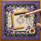 Violet Hour mahjong mat — product design and size reference