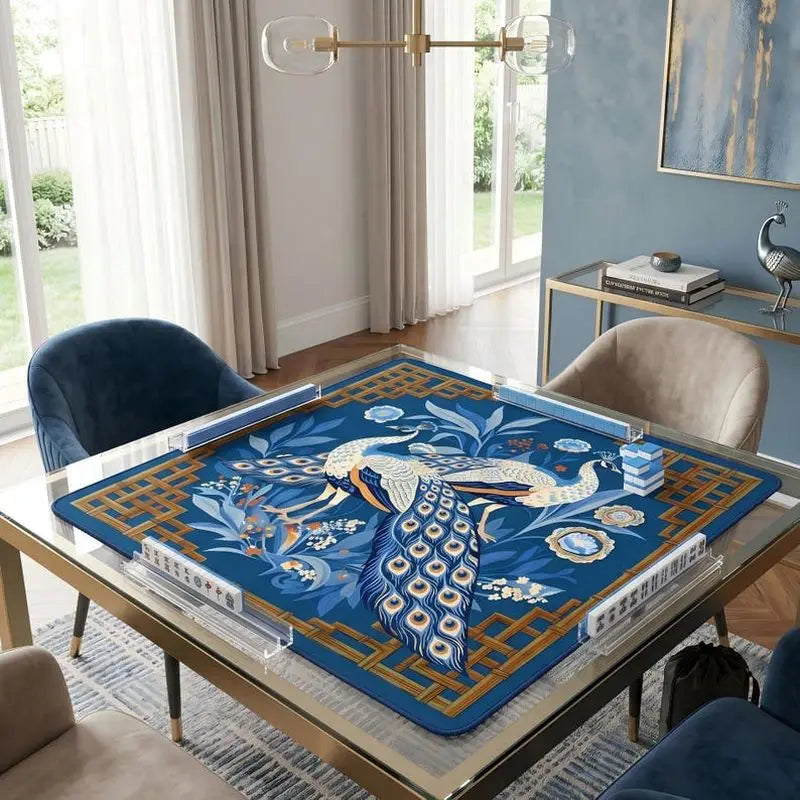 Midnight Garden mahjong mat — product design and size reference