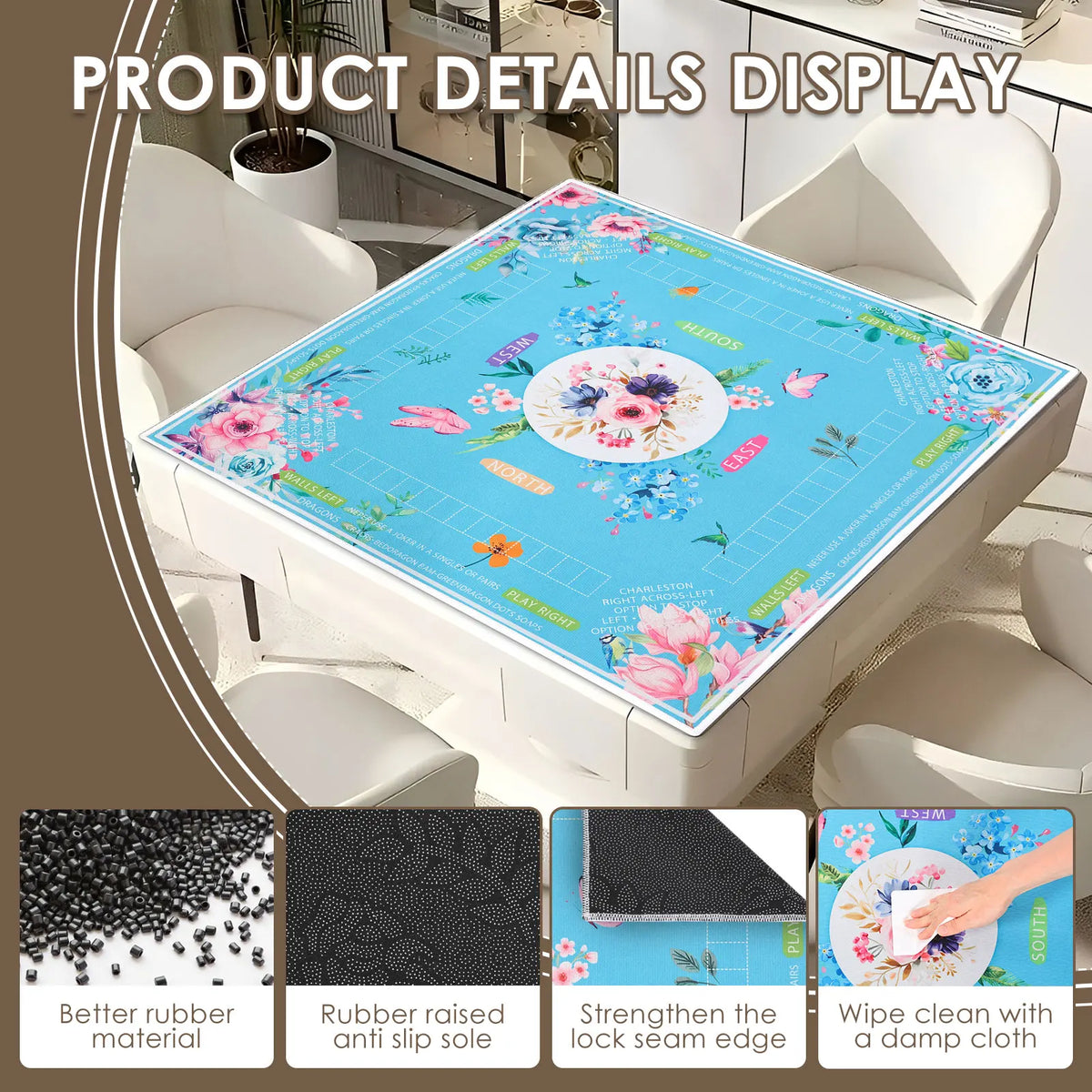 Blue Note mahjong mat — product design and size reference