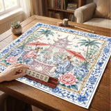 Porcelain Social mahjong mat — product design and size reference
