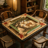Woodland Social mahjong mat — product design and size reference