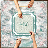 Porcelain Social II mahjong mat — product design and size reference