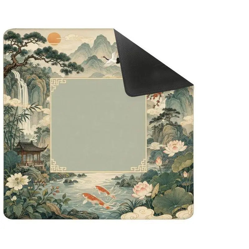 Lotus Reverie mahjong mat — product design and size reference