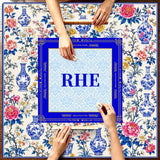 The Cobalt Edit mahjong mat — product design and size reference