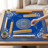 The Cobalt Edit mahjong mat — product design and size reference