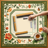 Garden Society mahjong mat — product design and size reference