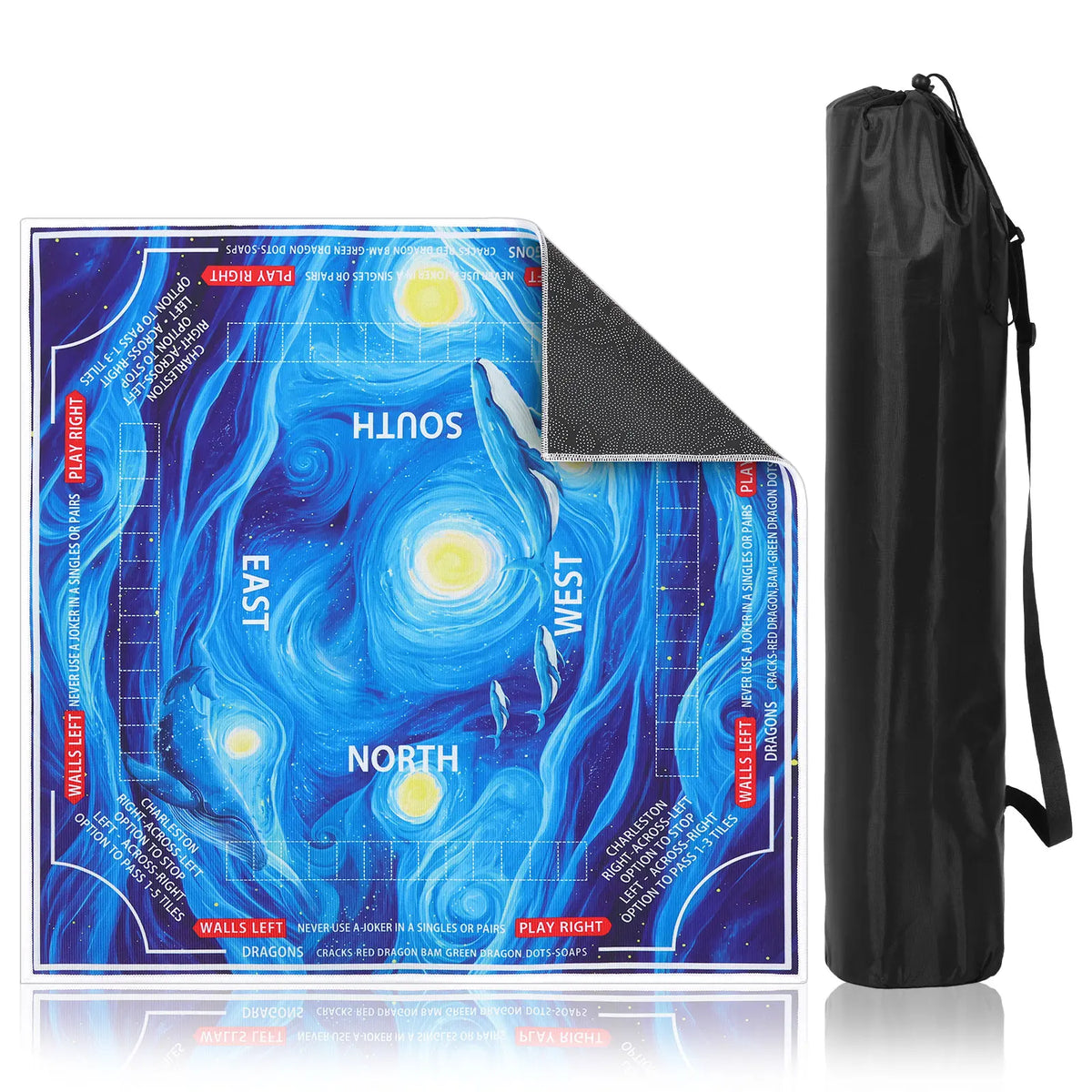 Blue Note mahjong mat — product design and size reference