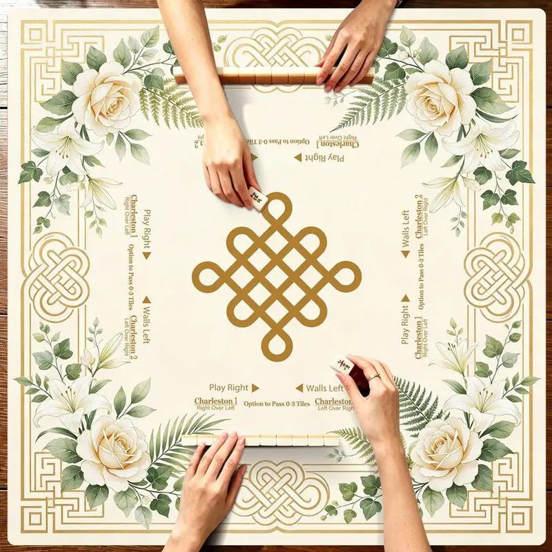 Porcelain Social II mahjong mat — product design and size reference