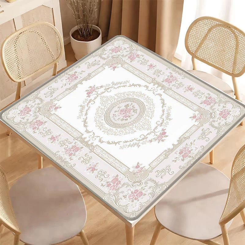 Peacock Garden mahjong mat — product design and size reference