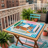 Tiger Social mahjong mat — product design and size reference