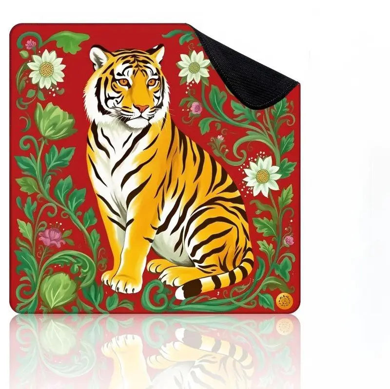 Tiger Social mahjong mat — product design and size reference