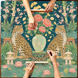 Midnight Garden mahjong mat — product design and size reference