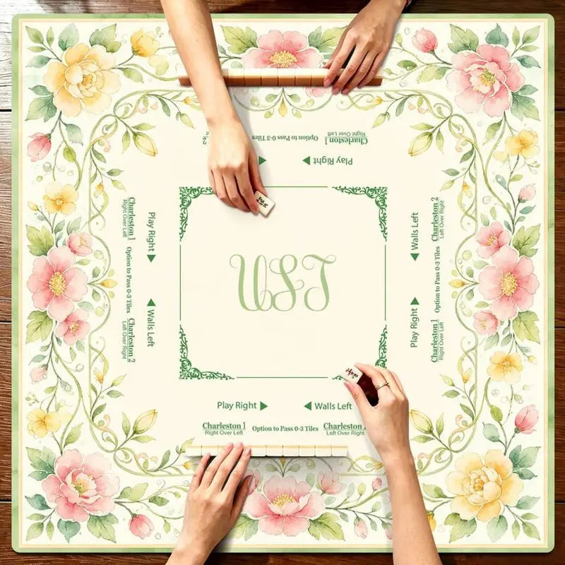 Violet Hour II mahjong mat — product design and size reference