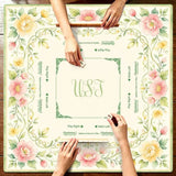 Violet Hour II mahjong mat — product design and size reference