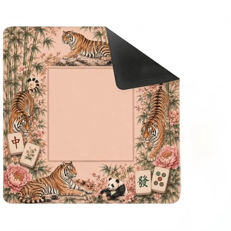 Garden Society mahjong mat — product design and size reference
