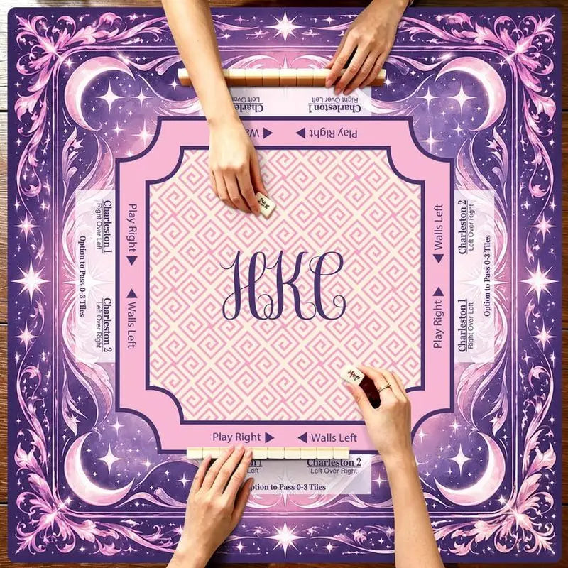 Violet Hour mahjong mat — product design and size reference