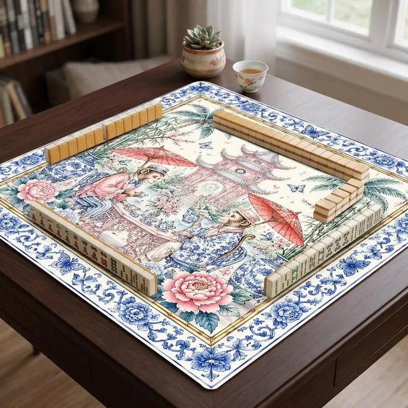 Porcelain Social II mahjong mat — product design and size reference