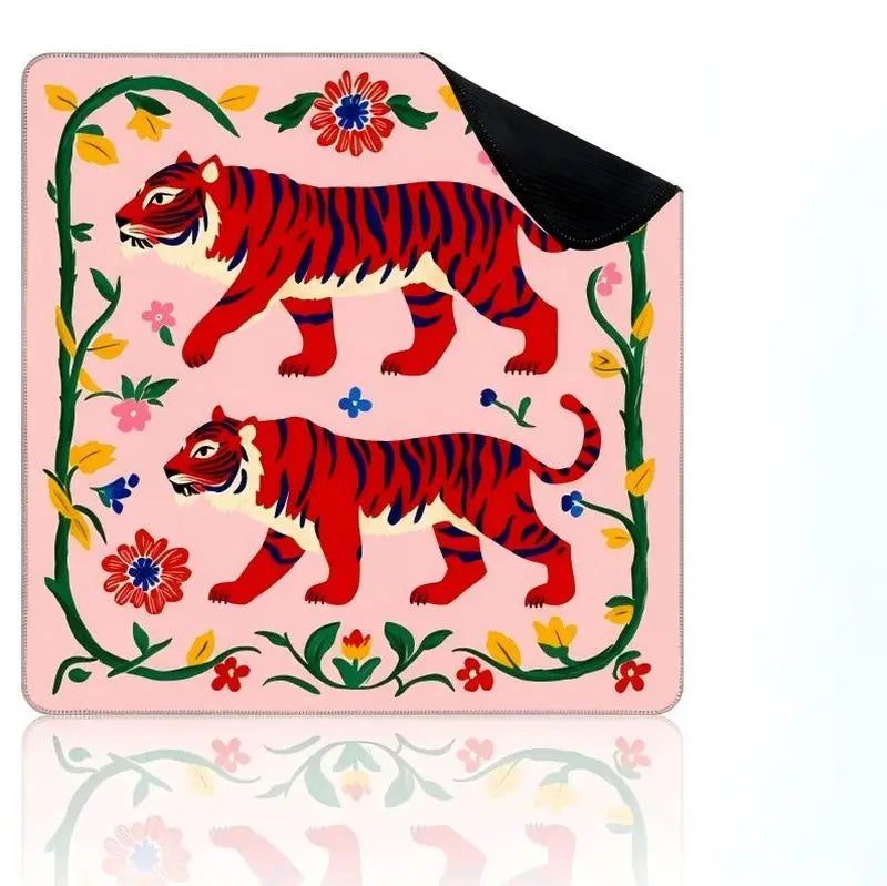 Tiger Social mahjong mat — product design and size reference