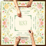 Porcelain Social mahjong mat — product design and size reference