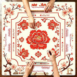 The Cobalt Edit mahjong mat — product design and size reference
