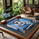 Midnight Garden mahjong mat — product design and size reference
