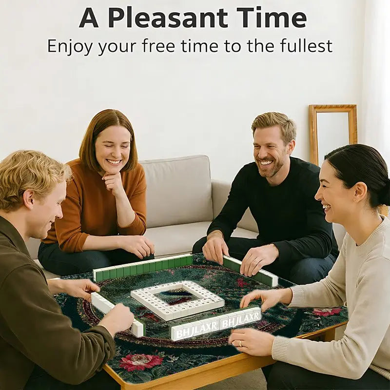 Palm Parasol mahjong mat — product design and size reference