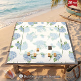 Hydrangea mahjong mat — product design and size reference