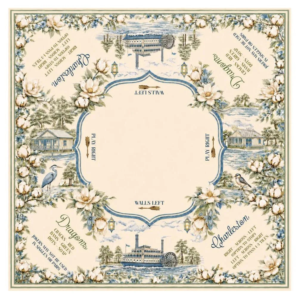 The Social Edit mahjong mat — product design and size reference