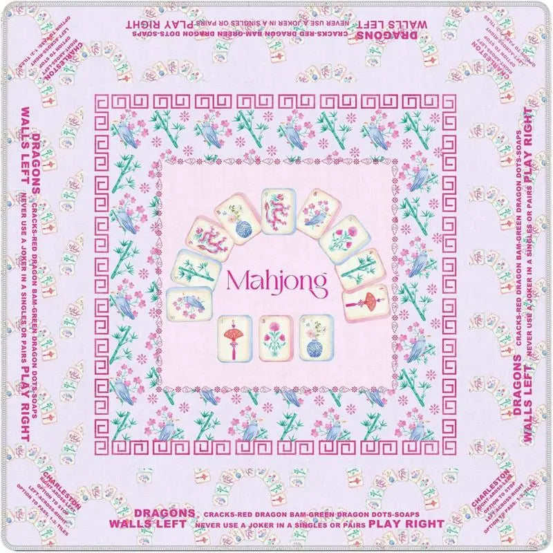 Palm Parasol mahjong mat — product design and size reference