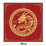 Red Letter mahjong mat — product design and size reference