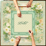 Porcelain Social II mahjong mat — product design and size reference