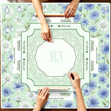 Porcelain Social mahjong mat — product design and size reference