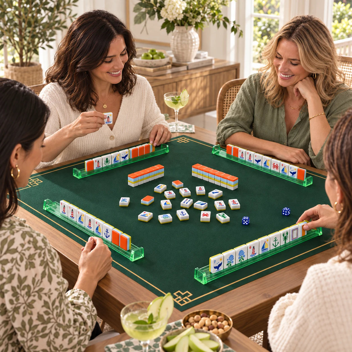 Harbour Hour — friends sharing a game of mahjong