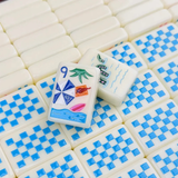 Mahjito tropical American mahjong acrylic tiles — tile close-up