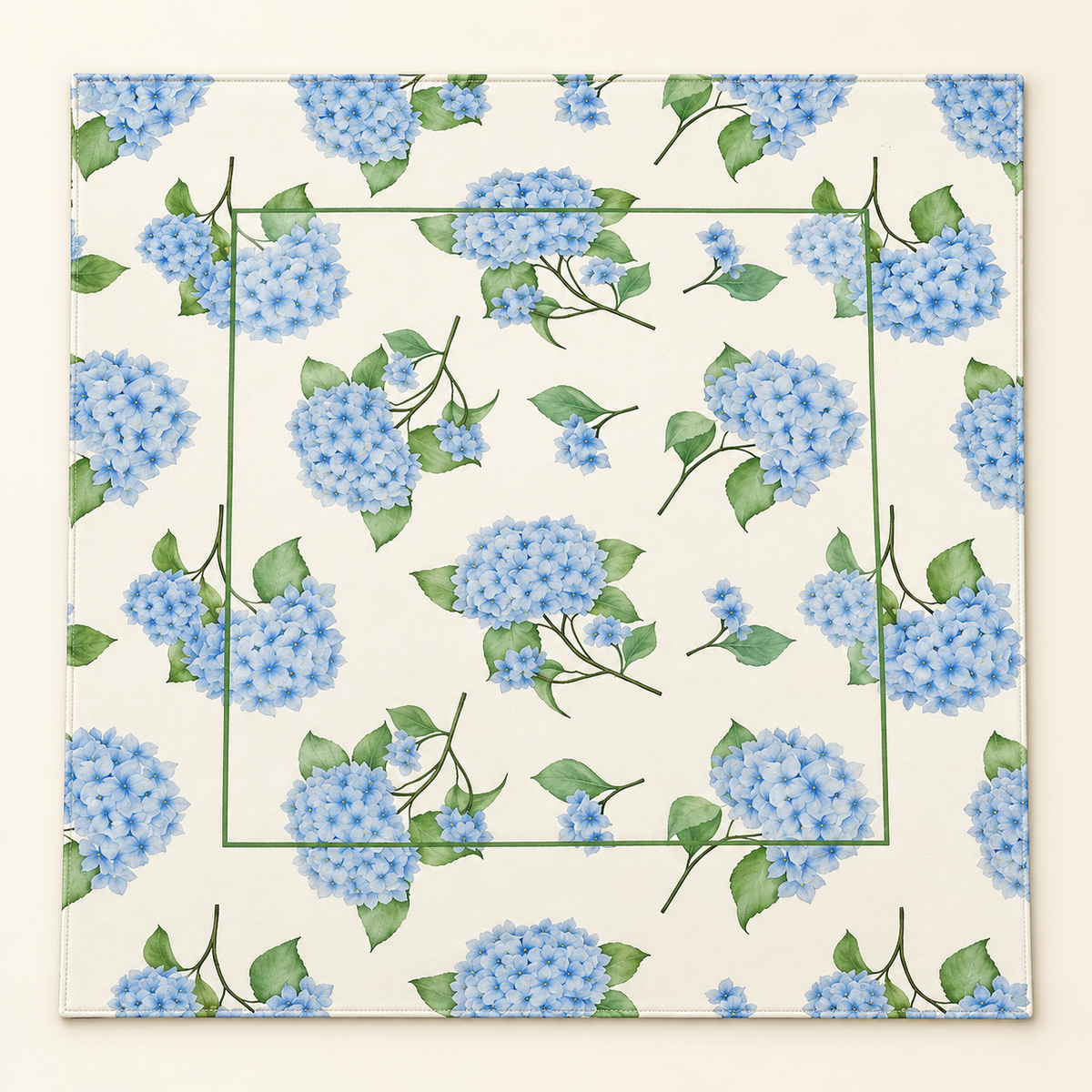 Hydrangea — mat shown from above. Featured design.