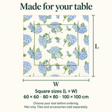 Hydrangea — available mat sizes in centimetres. Featured design.